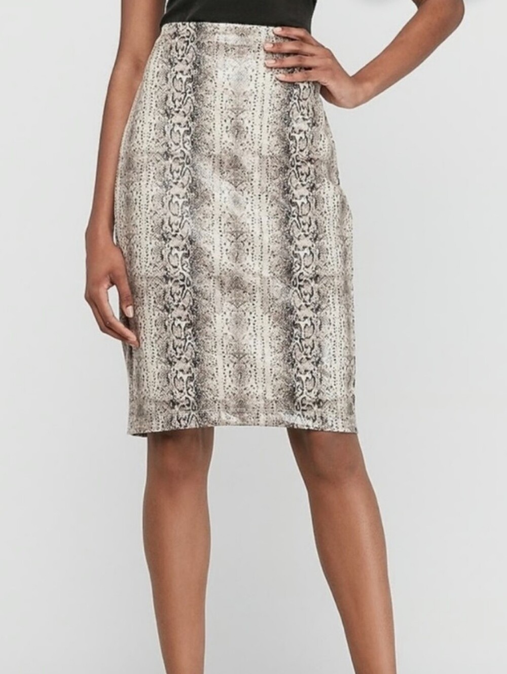 Express snake print faux Leather midi skirt New With Tags
